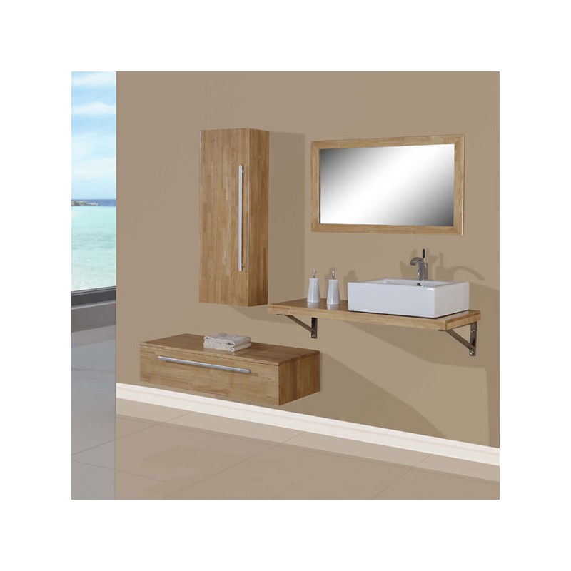 SD701HBN Meuble salle de bain coloris bois naturel ~ Meuble Salle De Bain Bois Massif Naturel SD701HBN Meuble salle de bain coloris bois naturel ~ Meuble Salle De Bain Bois Massif Naturel