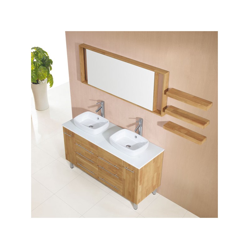 MEUBLE SALLE DE BAIN DE LUXE EN BOIS MASSIF REFSD61941BN ~ Meuble Salle De Bain Bois Massif Naturel MEUBLE SALLE DE BAIN DE LUXE EN BOIS MASSIF REFSD61941BN ~ Meuble Salle De Bain Bois Massif Naturel