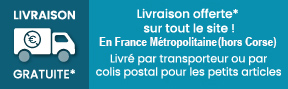 Livraison gratuite pour vos achats en France Métropolitaine hors Corse