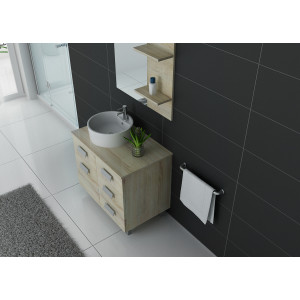 Meuble salle de bain simple vasque  MILAN Scandinave
