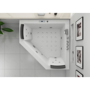 Baignoire balneo d'angle Duo idéal cocooning