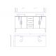 Ensemble de meubles de salle de bain double vasque gris DIS989GT