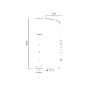 Plan colonne hydromassante A051 Plan colonne hydromassante A051
