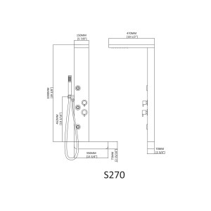 S270 Colonne d'hydromassage