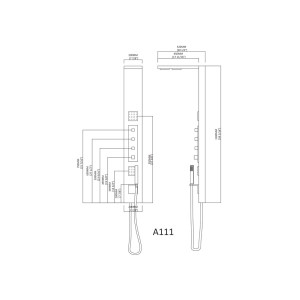 Plan de la colonne d'hydromassage A111