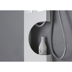 Colonne d'hydromassage design avec support gel douche A127