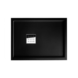 Receveur en gel coat LISO ENMARCADO Noir 120x90