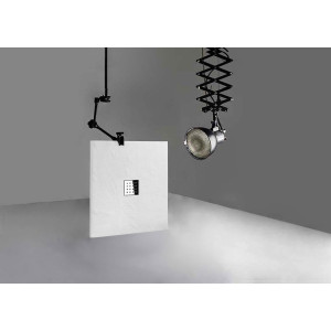 Receveur de douche en 100x80 avec évacuation centrale PIZARRA Blanc