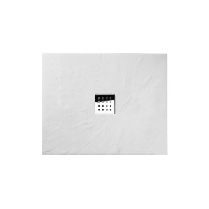 Receveur en gel coat PIZARRA Blanc 100x80 cm
