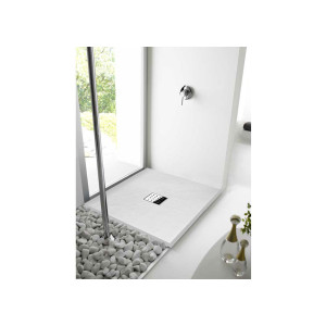Receveur de douche en gel coat PIZARRA Blanc 100x80 cm