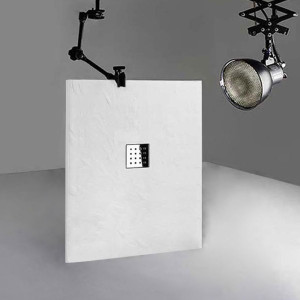Receveur en gel coat PIZARRA Blanc 120x90 cm