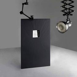 Receveur de douche en gel coat PIZARRA Graphite 140 x 80 cm