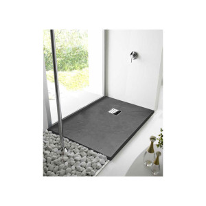 bac à douche design PIZARRA Graphite 140 x 90 cm