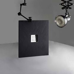 Receveur de douche extra plat PIZARRA Graphite 100 x 80 cm