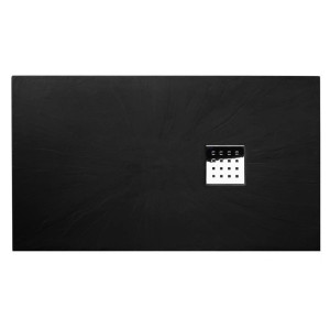 Receveur de douche en gel coat PIZARRA Noir 140 x 80 cm