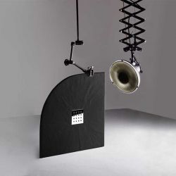 Receveur de douche d'angle PIZARRA 1/4 de rond Noir 80x80