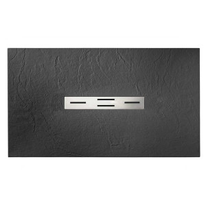 Receveur de douche en gel coat ARDESIA Graphite 140x80 cm