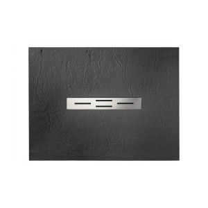 Receveur de douche en gel coat ARDESIA Graphite 120x90 cm