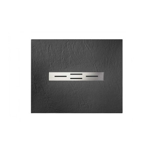 Receveur en gel coat ARDESIA Graphite 100x80 cm