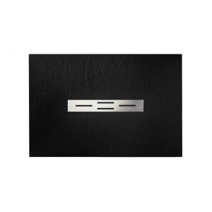 Receveur de douche noir en gel coat ARDESIA 120x80 cm