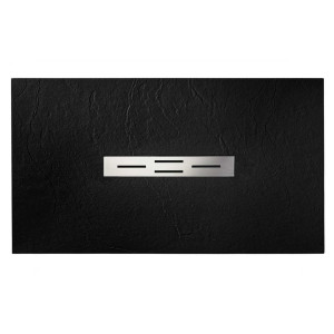 Receveur de douche en gel coat ARDESIA Noir 140x80 cm