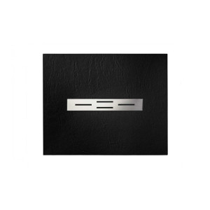 Receveur en gel coat ARDESIA Noir 100x80 cm