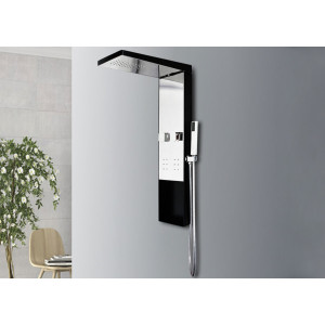 S051B Colonne d'hydromassage noir et miroir S051B Colonne d'hydromassage noir et miroir