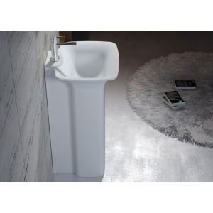 Vasque totem sur pied en solid surface Réf SDV30