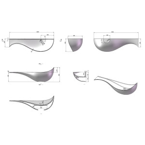 Dimensions de la vasque SDVP10 