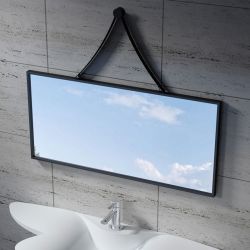 Miroir de Salle de Bain asymétrique (94x94cm) LED Lumineux Miroir