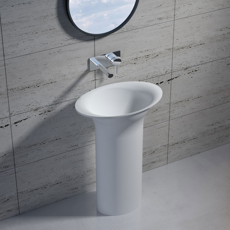 Vasque totem sur pied en solid surface SDV21 Vasque totem sur pied en solid surface SDV21