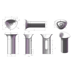 plan et cotes de la vasque SDV24