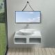 Plan de toilette avec vasque palette en solid surface SDK52 + V45-N