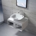 Plan de toilette avec vasque rectangulaire en solid surface SDK54 + SDV33
