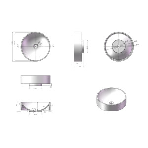 Plan et dimensions de la vasque SDV40