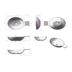 Plan et dimensions vasque SDV11
