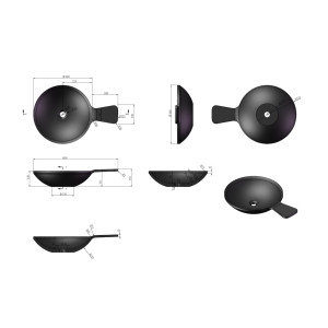Plan et cotes de la vasque SDV12