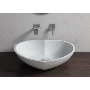 Vasque à poser en coeur en solid surface SDV17