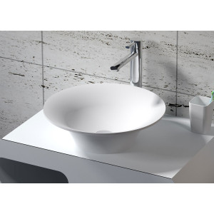 Vasque ronde évasée en solid surface SDV32
