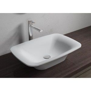 Vasque à poser rectangulaire et évasée en solid surface SDV36