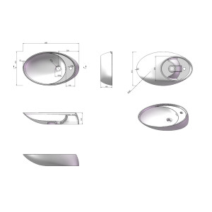 Dimensions de la vasque SDV38
