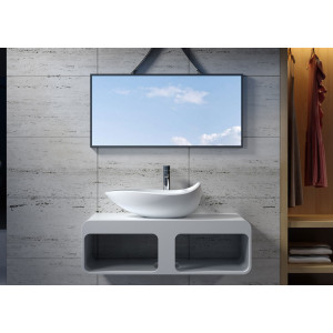 Plan de toilette avec vasque design en solid surface SDK52 + SDV20