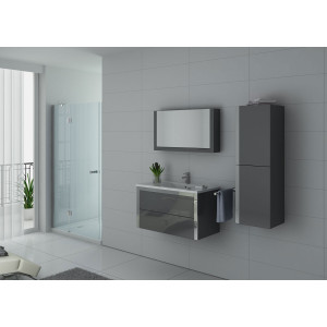 Meuble salle de bain gris 1 vasque DIS025-900GT Meuble salle de bain gris 1 vasque DIS025-900GT