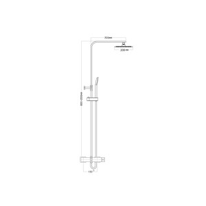 Plan et dimensions de la colonne Fantasia Mitigeur Plan et dimensions de la colonne Fantasia Mitigeur