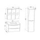 Plan et dimensions de l'ensemble TREVISE 800 Scandinave