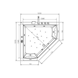 Baignoire balneo angle idéale grande salle de bain Baignoire balneo angle idéale grande salle de bain