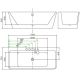 Dimensions Baignoire îlot Iseo Grey
