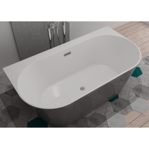 Baignoire îlot couleur gris et blanc Lazzio Grey