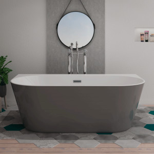 Baignoire îlot design Lazzio Grey
