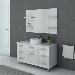 Meubles salle de bain simple vasque IMPERIAL Blanc